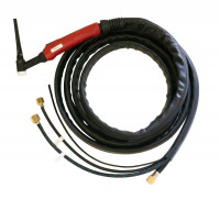 Горелка TIG 18 320A (100%), M12x1, газ 1/4G, вода 3/8G, 8m-с упр. разъёмами 2-3-5pin Горелка TIG 18 320A (100%), M12x1, газ 1/4G, вода 3/8G, 8m-с упр. разъёмами 2-3-5pin