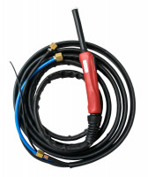 Горелка TIG 25 250A (100%), M12x1, газ 1/4G, вода 3/8G, 8m-с упр. разъёмами 2-3-5pin Горелка TIG 25 250A (100%), M12x1, газ 1/4G, вода 3/8G, 8m-с упр. разъёмами 2-3-5pin