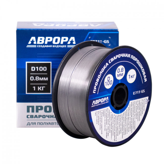 Проволока порошковая E71T-GS d.0.8 мм 1.0кг D100 NO GAS