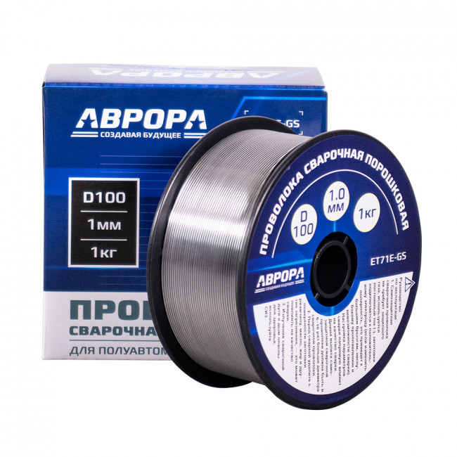 Проволока порошковая E71T-GS d.1.0 мм 1.0кг D100 NO GAS